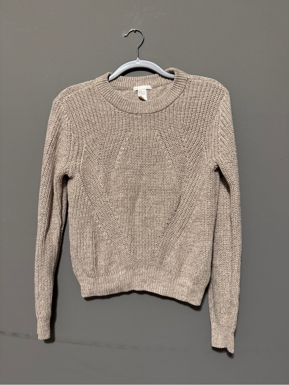 H&M Women's Crewneck Sweater in Light Taupe